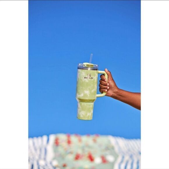 LIMITED EDITION- Citron Tie Dye Stanley 40oz Quencher H2.0 Tumbler with handle - Picture 3 of 3